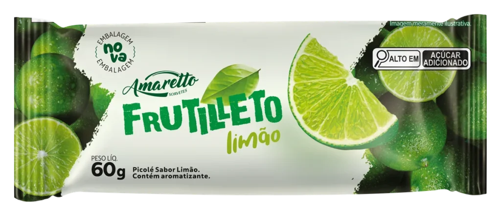 Picolé Frutilleto Limão — imagem oficial