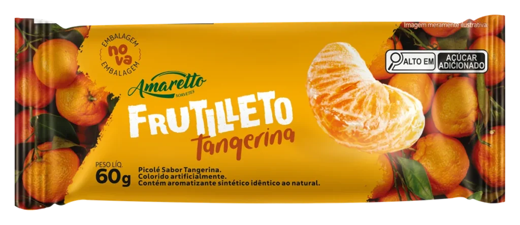 Picolé Frutilleto Tangerina — imagem oficial