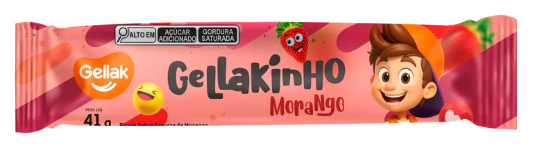 Picolé Gellakinho Morango — imagem oficial