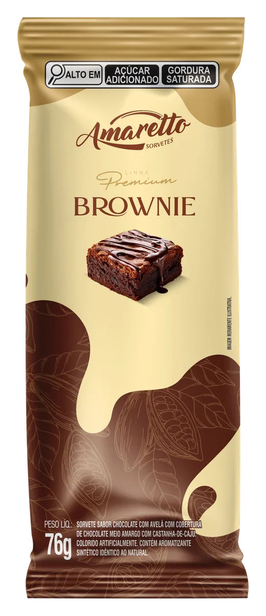 Picolé Premium Brownie — imagem oficial
