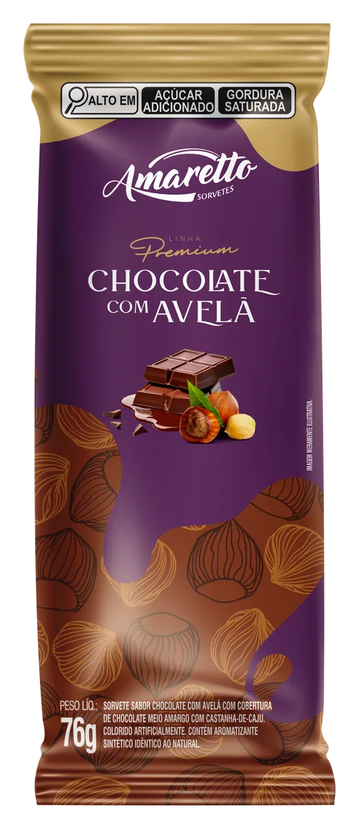 Picolé Premium Chocolate com Avelã — imagem oficial