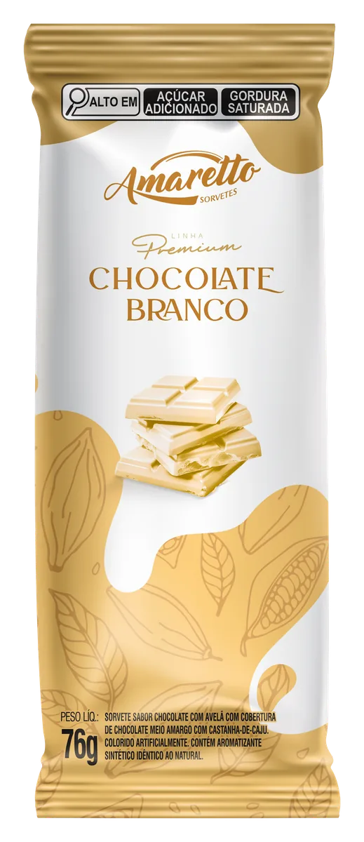 Picolé Premium Chocolate Branco — imagem oficial
