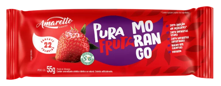 Picolé Pura Fruta Morango — imagem oficial