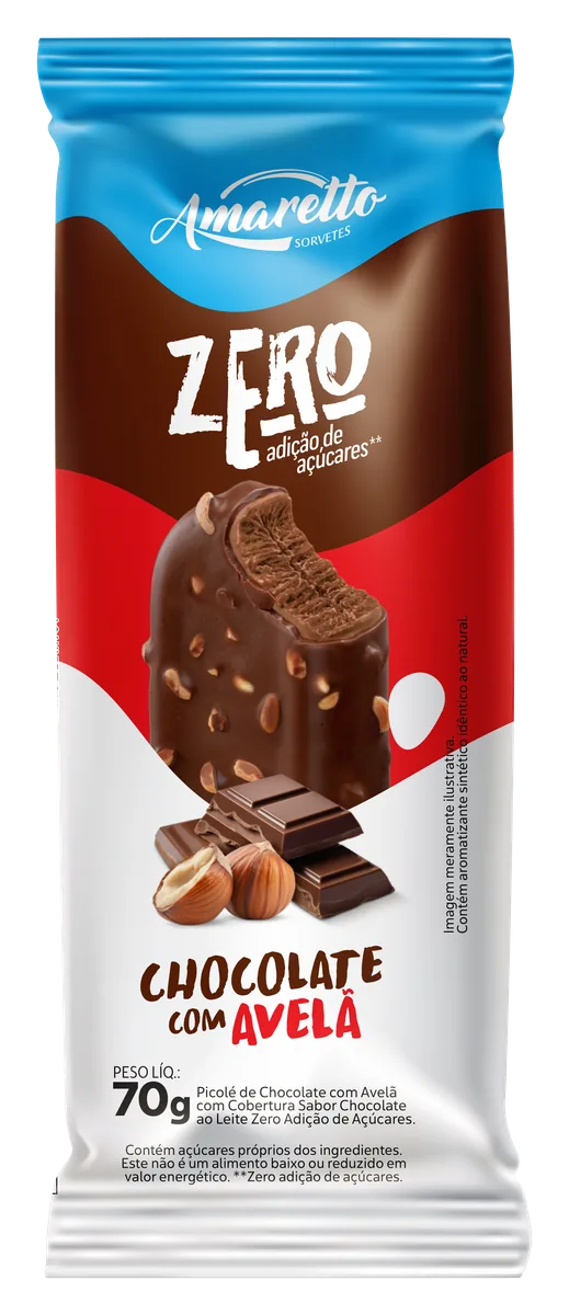 Picolé Zero Chocolate com Avelã — imagem oficial